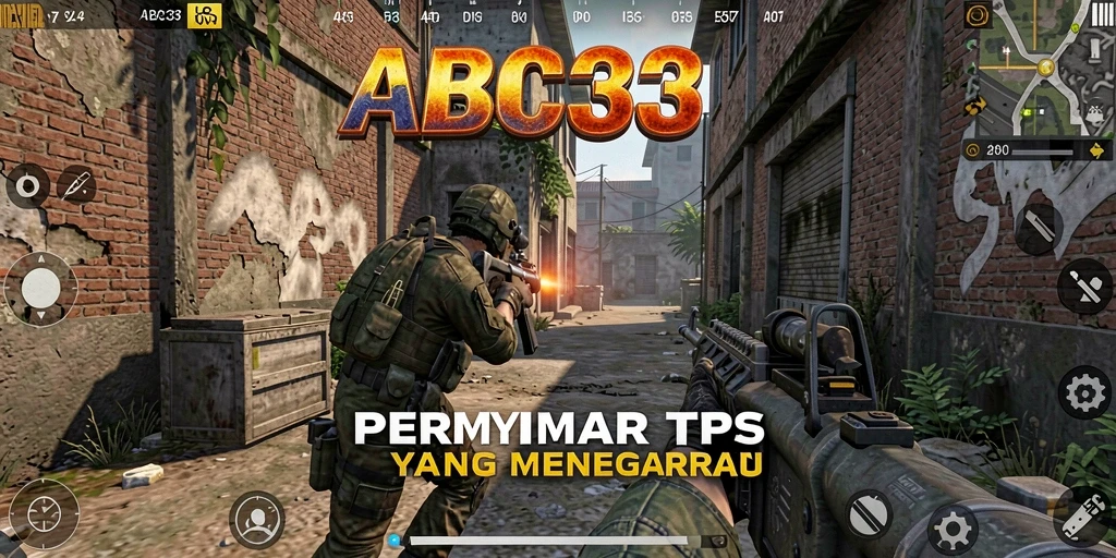 Screenshot gameplay ABC33 yang menunjukkan aksi pertempuran TPS.
