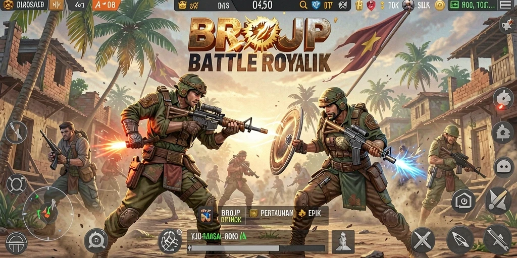 Gameplay seru BROJP dengan pertempuran tak terlupakan.