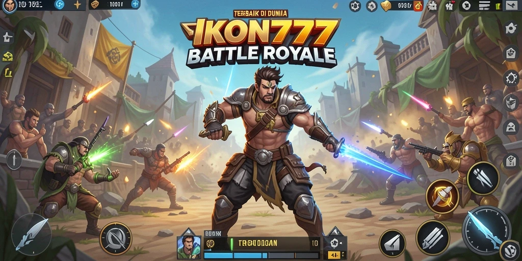 Tampilan menarik dari gameplay seru IKON777 dalam aksi Battle Royale.