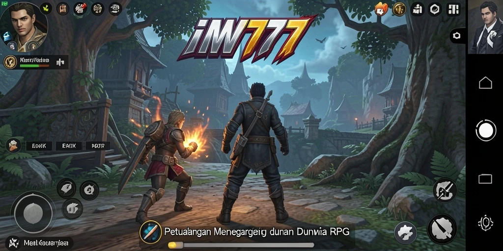 Tangkapan layar dari gameplay IW777 menampilkan pertarungan seru dan lingkungan yang indah.