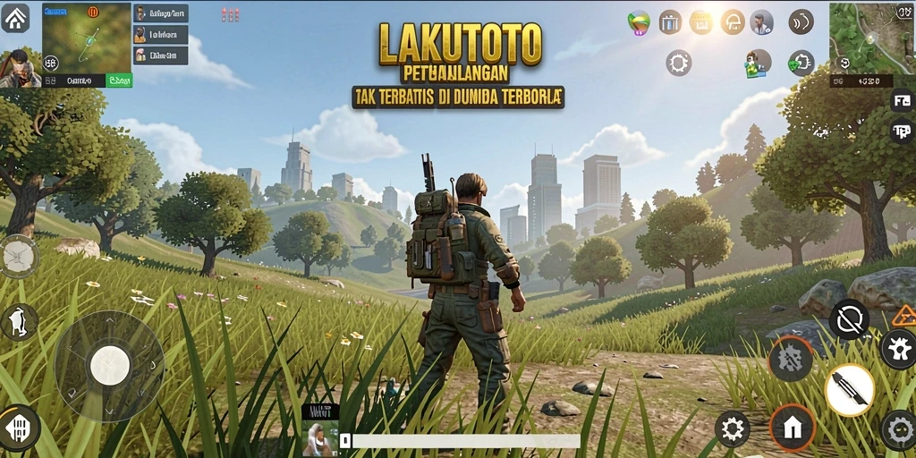 Screenshot yang menampilkan petualangan seru di dunia terbuka LAKUTOTO.