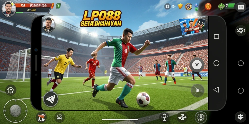 Screenshot gameplay LPO88 menampilkan aksi seru dalam berbagai olahraga.