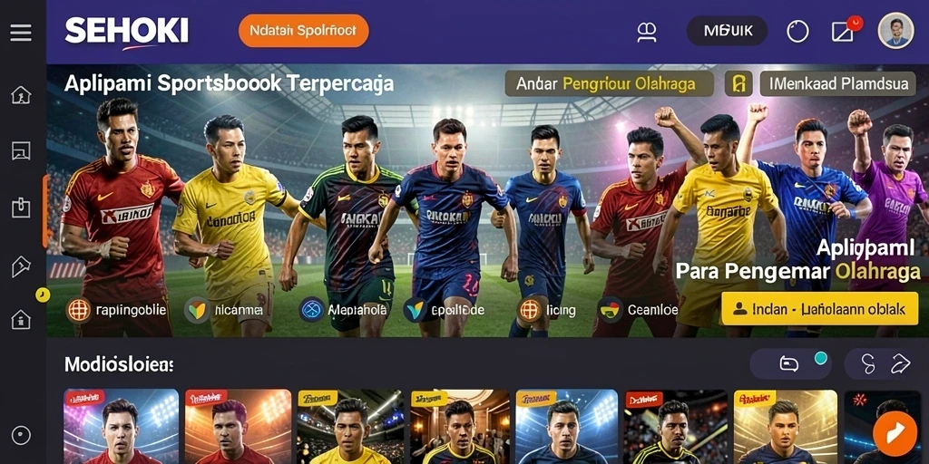 Tampilan antarmuka SEHOKI dengan berbagai opsi taruhan olahraga.