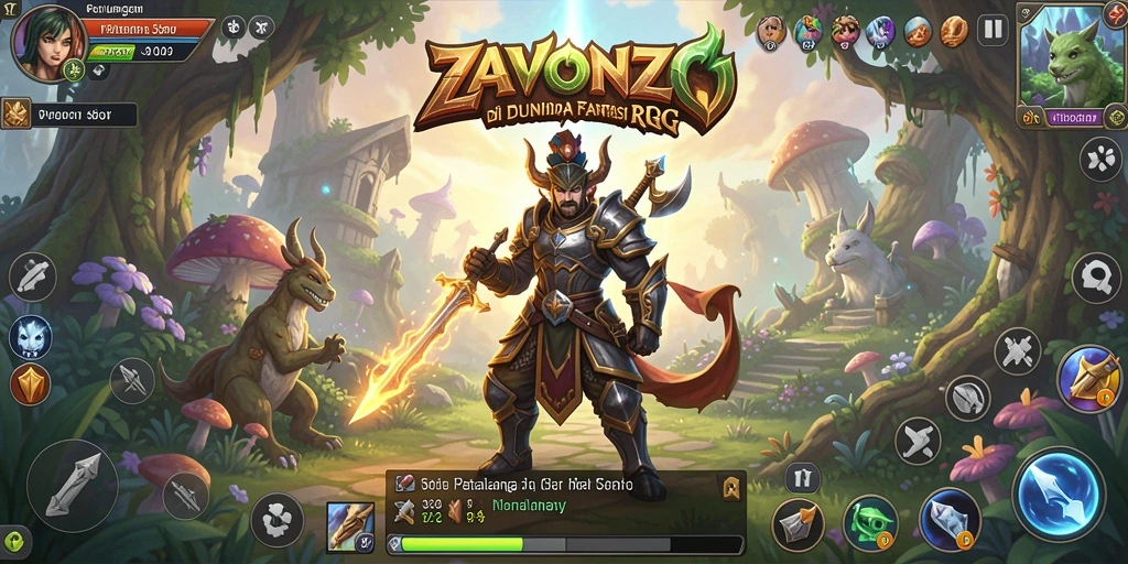 Tampilan gameplay ZAVONZO yang menantang dan epik.